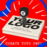 Personalised Logo and Text Professional Template Rubber Stamp<br><div class="desc">Personalised Business Logo Large modern rubber stamp template featuring logo and website,  company slogan or any custom text. A bold and sharp company gift idea for promotion,  marketing,  office and custom stationery. No minimum.</div>