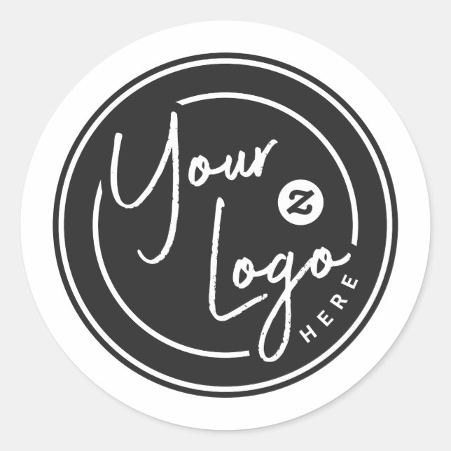 Personalised Logo Business Classic Round Sticker (Front)