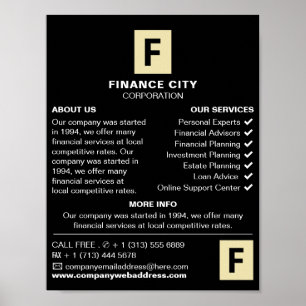 Personalised Logo, Business & Finance Advertising Poster