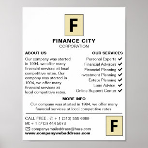 Personalised Logo, Business & Finance Advertising Poster