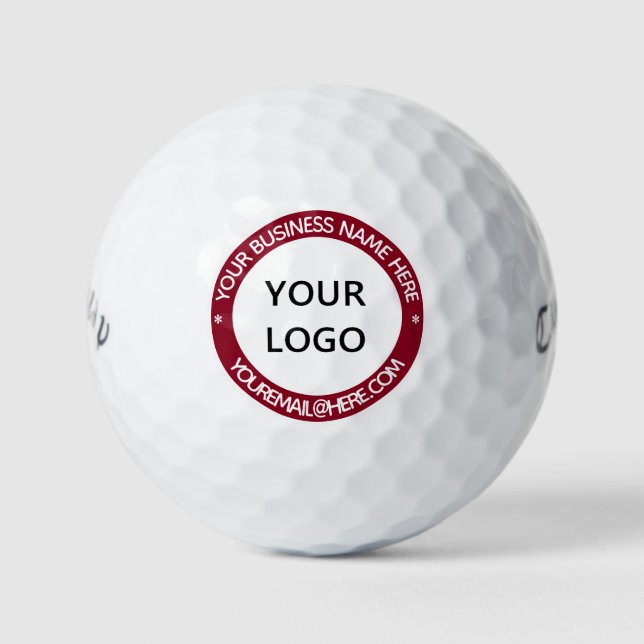 Personalised Logo Custom Text Stamps Golf Balls (Front)