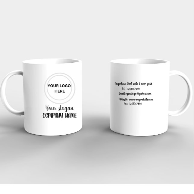 Personalised logo minimalist promotion business  coffee mug (Creator Uploaded)