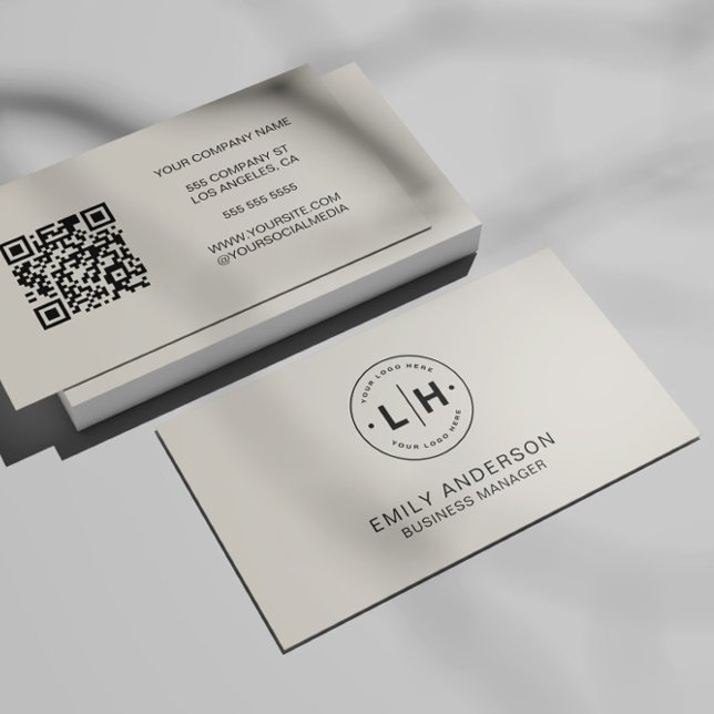 Personalised Logo Neutral Business Card (Creator Uploaded)