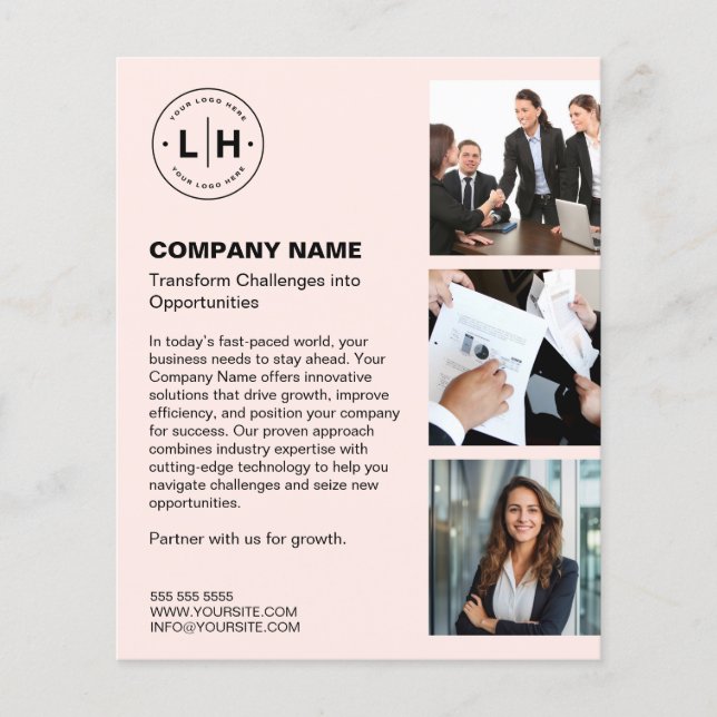 Personalised Logo Photo Modern Business Flyer (Front)
