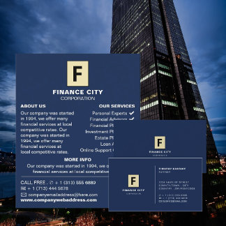 Personalised Logo, Professional Business & Finance Card