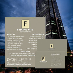 Personalised Logo, Professional Business & Finance Card