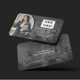 Personalised Logo Realtor Broker Real Estate Agent Business Card