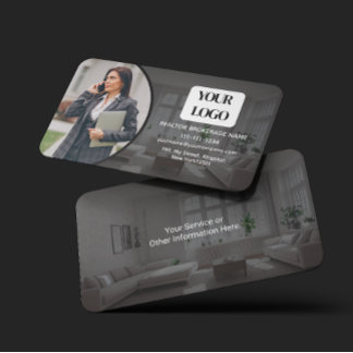 Personalised Logo Realtor Broker Real Estate Agent Business Card