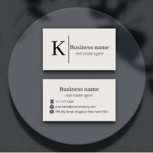 Personalised Logo Realtor Broker Real Estate Agent Business Card