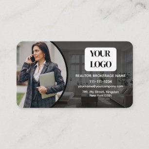 Personalised Logo Realtor Broker Real Estate Agent Business Card