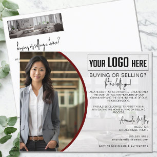 Personalised Logo Realtor Broker Real Estate Agent Postcard