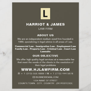 Personalised Logo, Sleek Legal Services Advert Flyer
