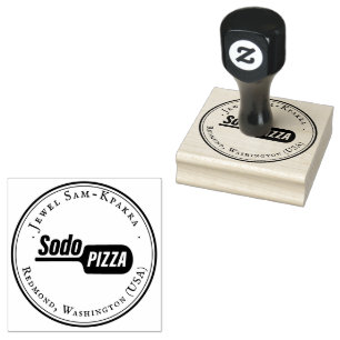 Personalised LOGO Sodo Pizza Rubber Stamp