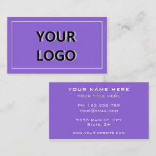 Personalised Logo Text Info Business Card Template