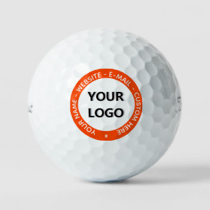 Personalised Logo Text Stamps Golf Balls Template