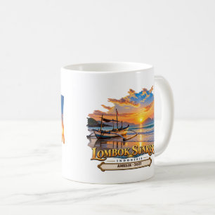 Personalised Lombok Sunrise Coffee Mug