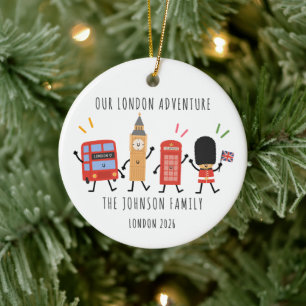 Personalised London Family Trip Christmas Ornament