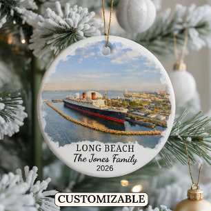 Personalised Long Beach Ornament Custom California