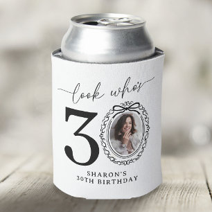 Personalised Look Who's 30 Photo Birthday Can Cooler
