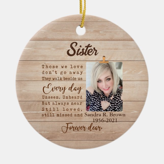 Personalised Loss Of Loved One Christmas Ornament (Front)