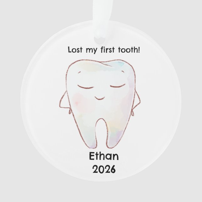 Personalised Lost My First Tooth Christmas Ornament (Front)