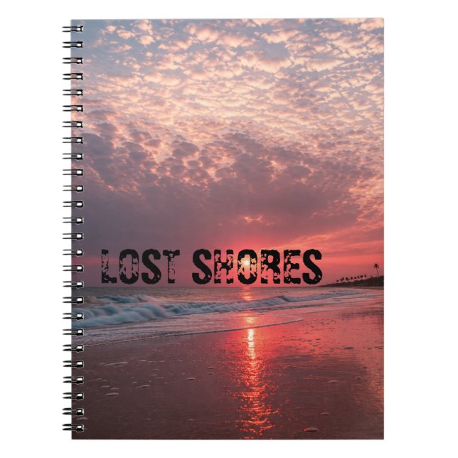 Personalised Lost Shores Beach Sunrise  Notebook (Front)