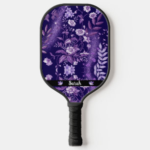 Personalised Lot of Purple Flowers Pickleball Paddle