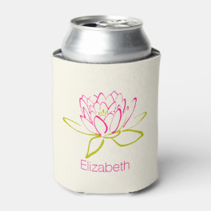 Personalised Lotus Flower / Water Lily Can Cooler