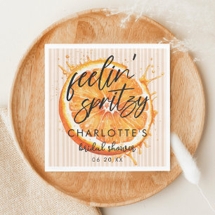Personalised Love at First Spritz Bridal Shower Napkin