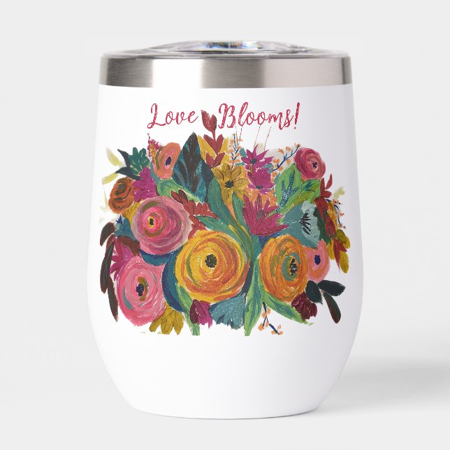 Personalised "Love Blooms" Water Bottle (Front)