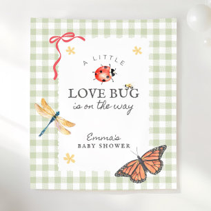 Personalised Love Bug on the Way Baby Shower Decor Tapestry
