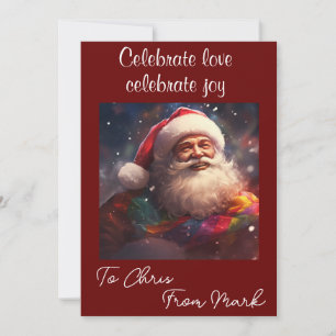 Personalised Love Celebration Christmas Card
