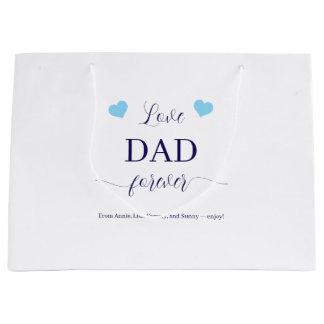 Personalised Love Dad Forever Large Gift Bag