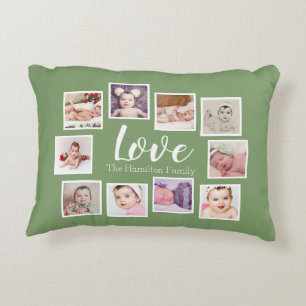 Personalised LOVE Family Photo Collage Decorative Cushion
