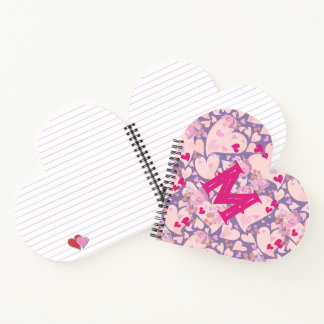 Personalised Love Hearts & Roses Notebook