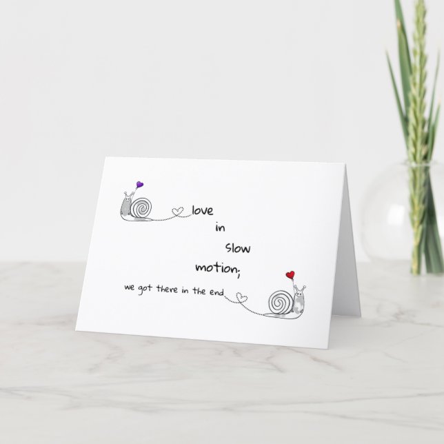 Personalised Love in Slow Motion Folded Card (Front)