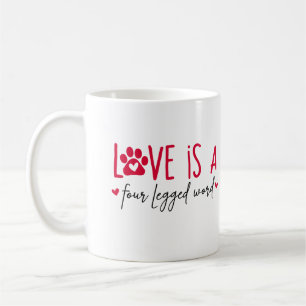 Personalised Love is a Four Legged Word Photo Coffee Mug
