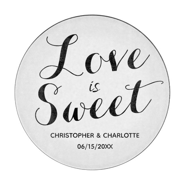Personalised Love is Sweet Cutting Board (Front)