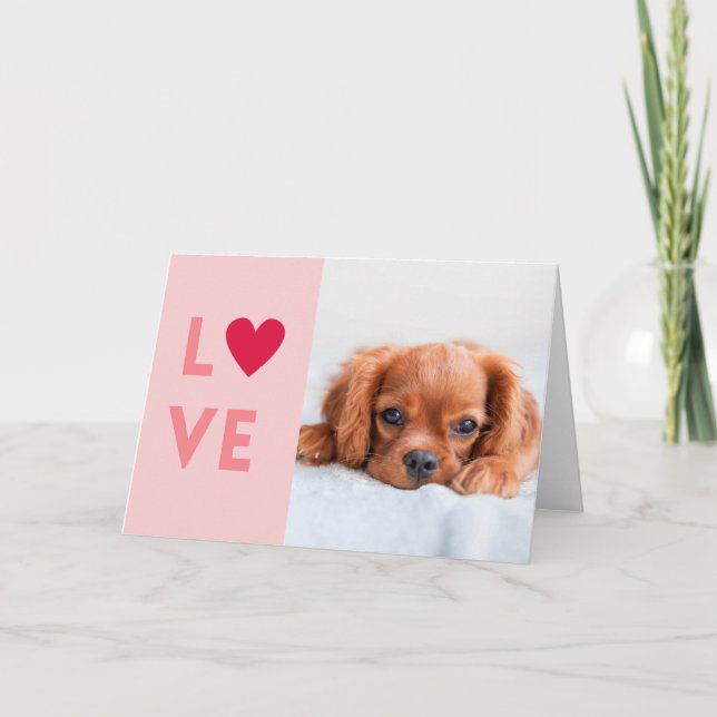 Personalised Love Letter from Dog Holiday Card (Front)