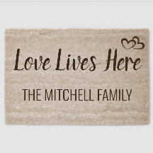 Personalised Love Lives Here Family 