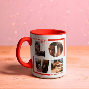 Personalised "LOVE" Photo Collage in Modern Style  Mug