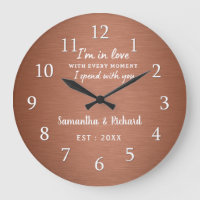 Personalised Love Quote Copper Wedding Anniversary