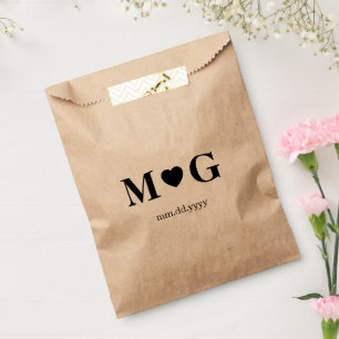 Personalised Love Sign Monogram Favour Bag