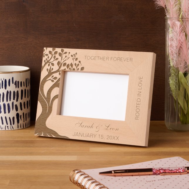 Personalised Love Tree Engraved Couple’s Frame (Left)