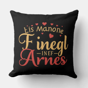 Personalised Love Typography Design Cushion