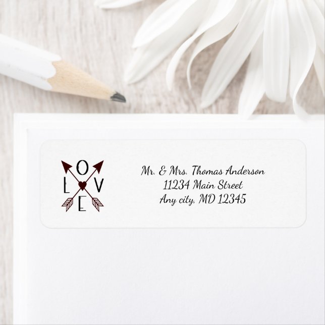 Personalised Love with Arrows Wedding Anniversary  (Insitu)