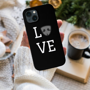 Personalised Love with cute Dog’s nose, black iPhone 13 Case