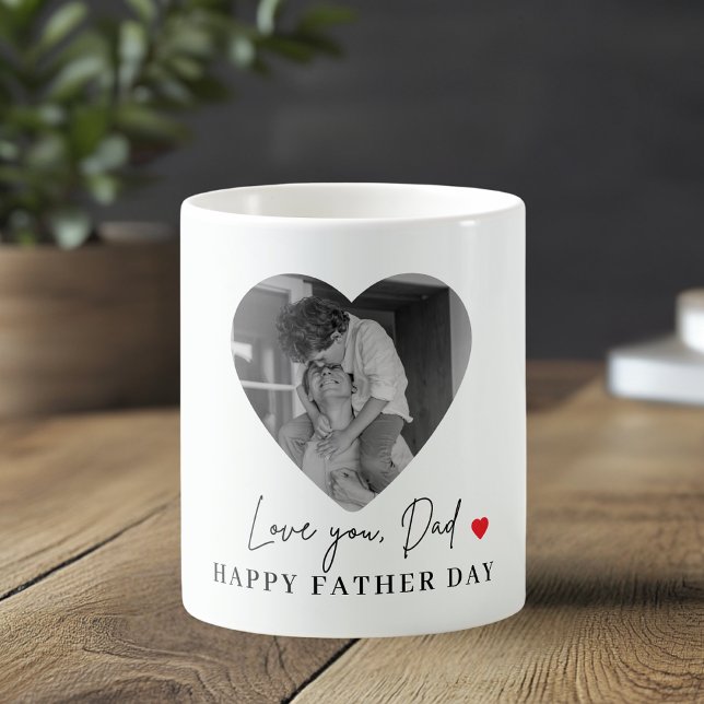 Personalised Love You Dad Photo Mug | Heart Frame  (Creator Uploaded)
