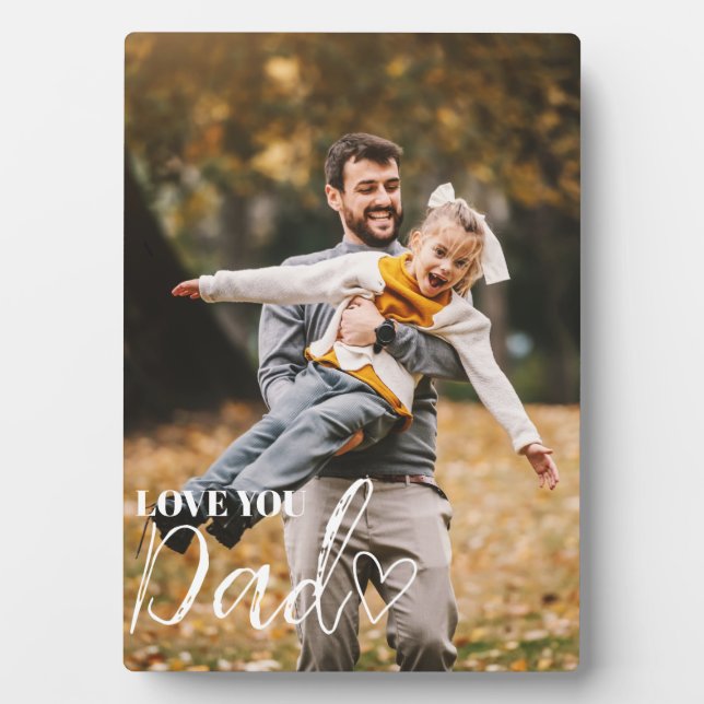 Personalised Love You Dad Photo Plaque (Front)
