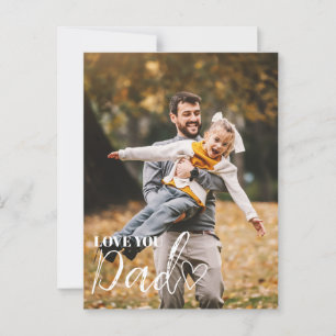 Personalised Love You Dad Photo Postcard